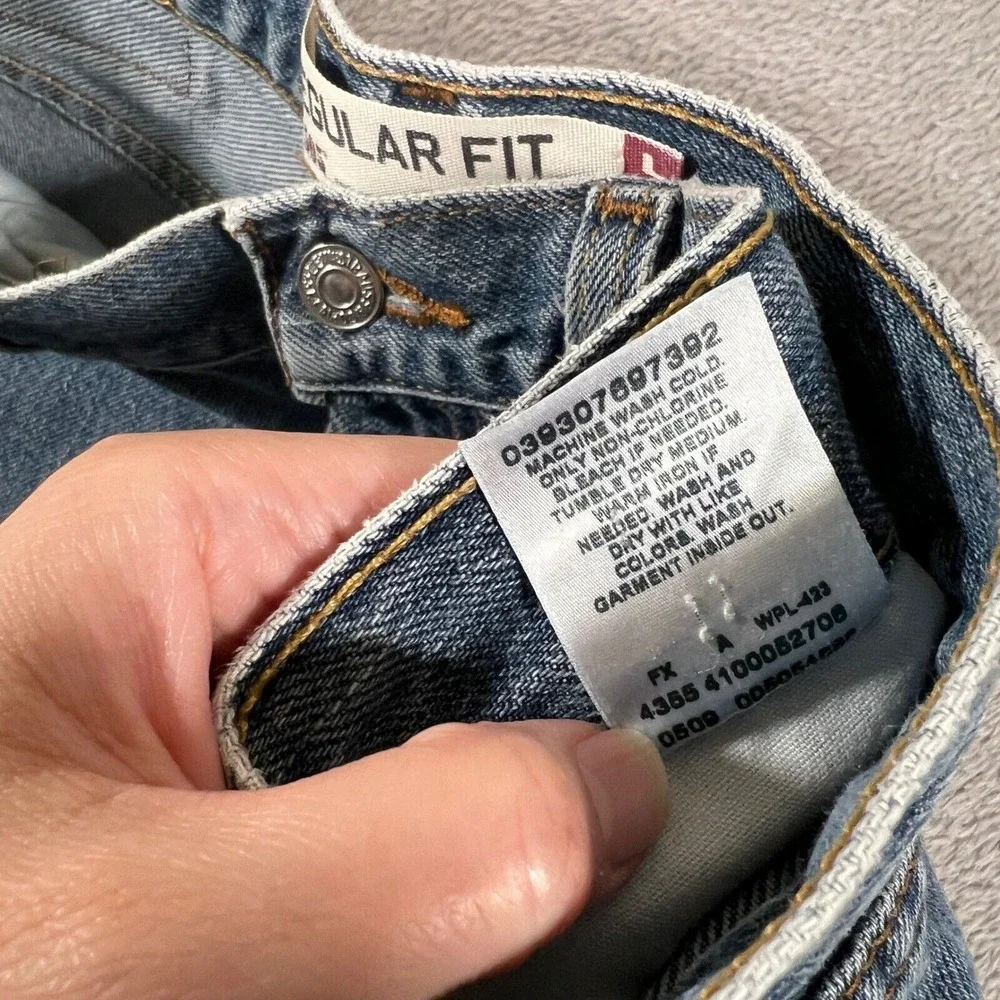 Y2K Levi's 505 Regular Fit Jeans Mens 34x32 Blue‎ Medium Wash Denim